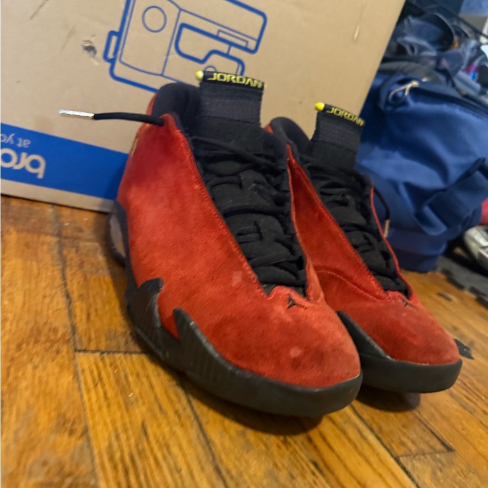 Jordan Men's Red and Black Sneakers